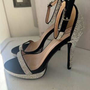 Elegant Black and Silver Women's Heels